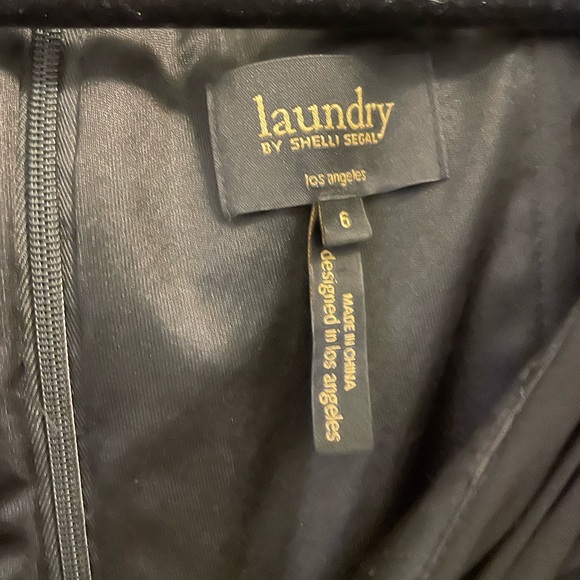 Laundry by shelli segal off the shoulder ruched black dress - Picture 4 of 5